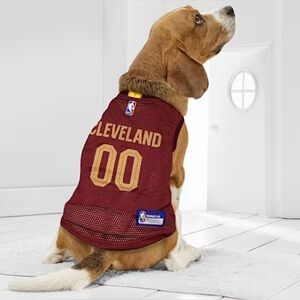 🐾 Cleveland Cavaliers Dog Jersey - Wine & Gold